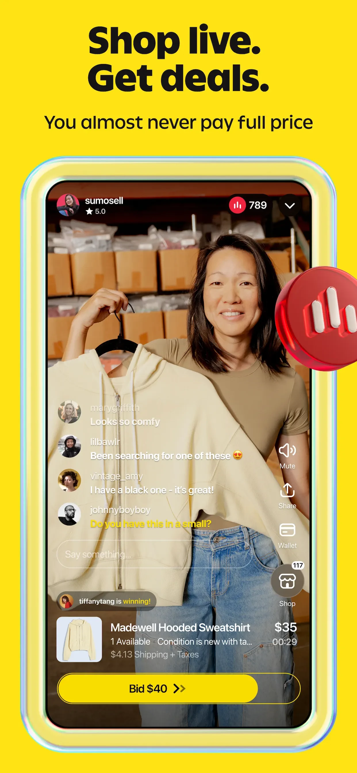 Whatnot: Shop, Sell, Connect app store screenshot 1 — Shopping (iOS)