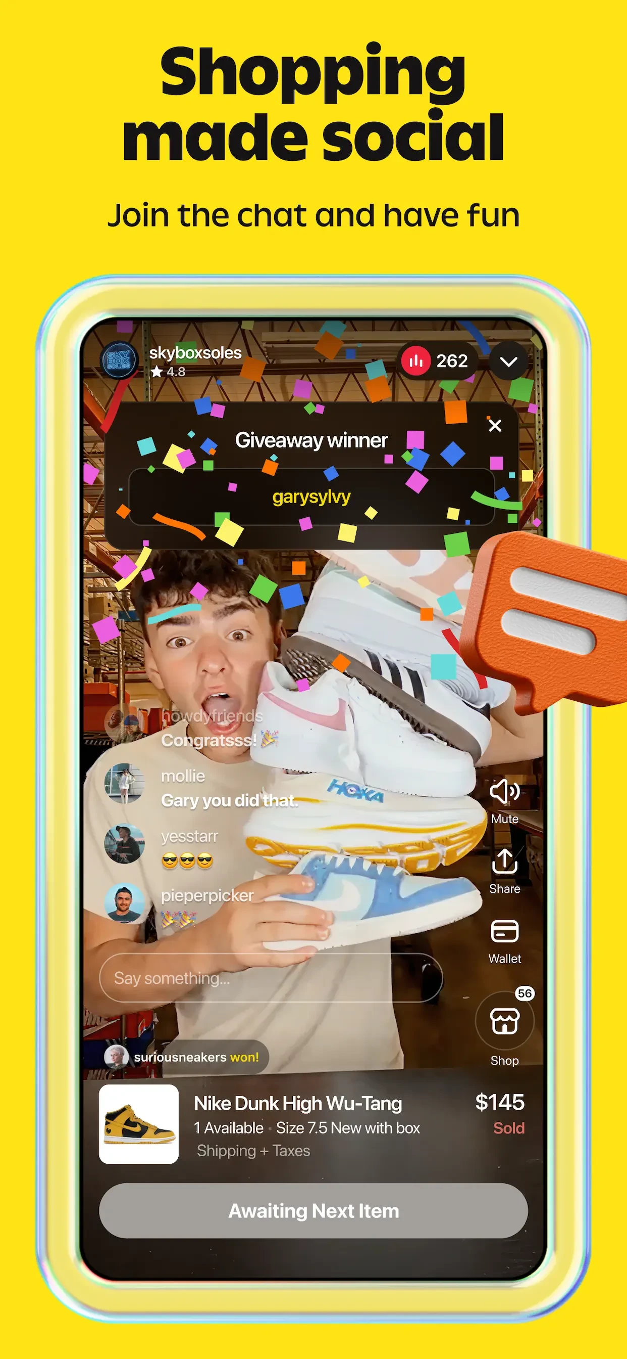 Whatnot: Shop, Sell, Connect app store screenshot 3 — Shopping (iOS)