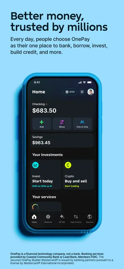 OnePay – Mobile Banking app store screenshot 1 — Finance (iOS)