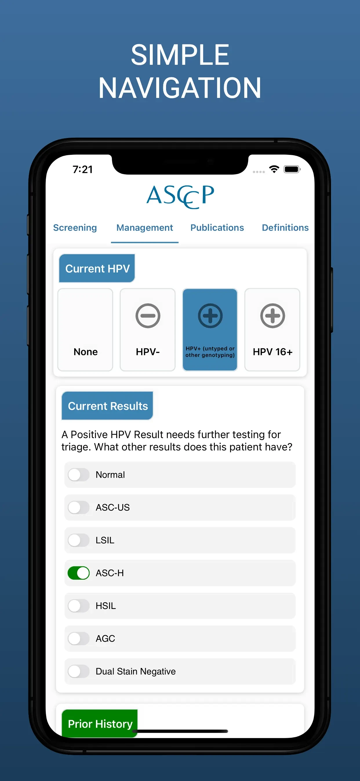 ASCCP Management Guidelines app store screenshot 3 — Medical (iOS)
