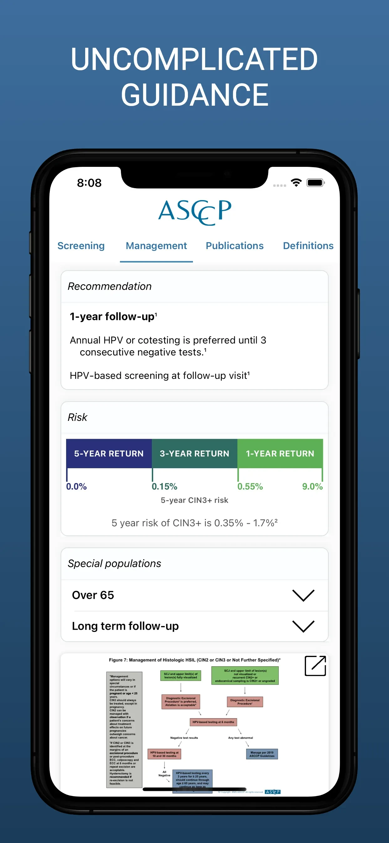ASCCP Management Guidelines app store screenshot 4 — Medical (iOS)