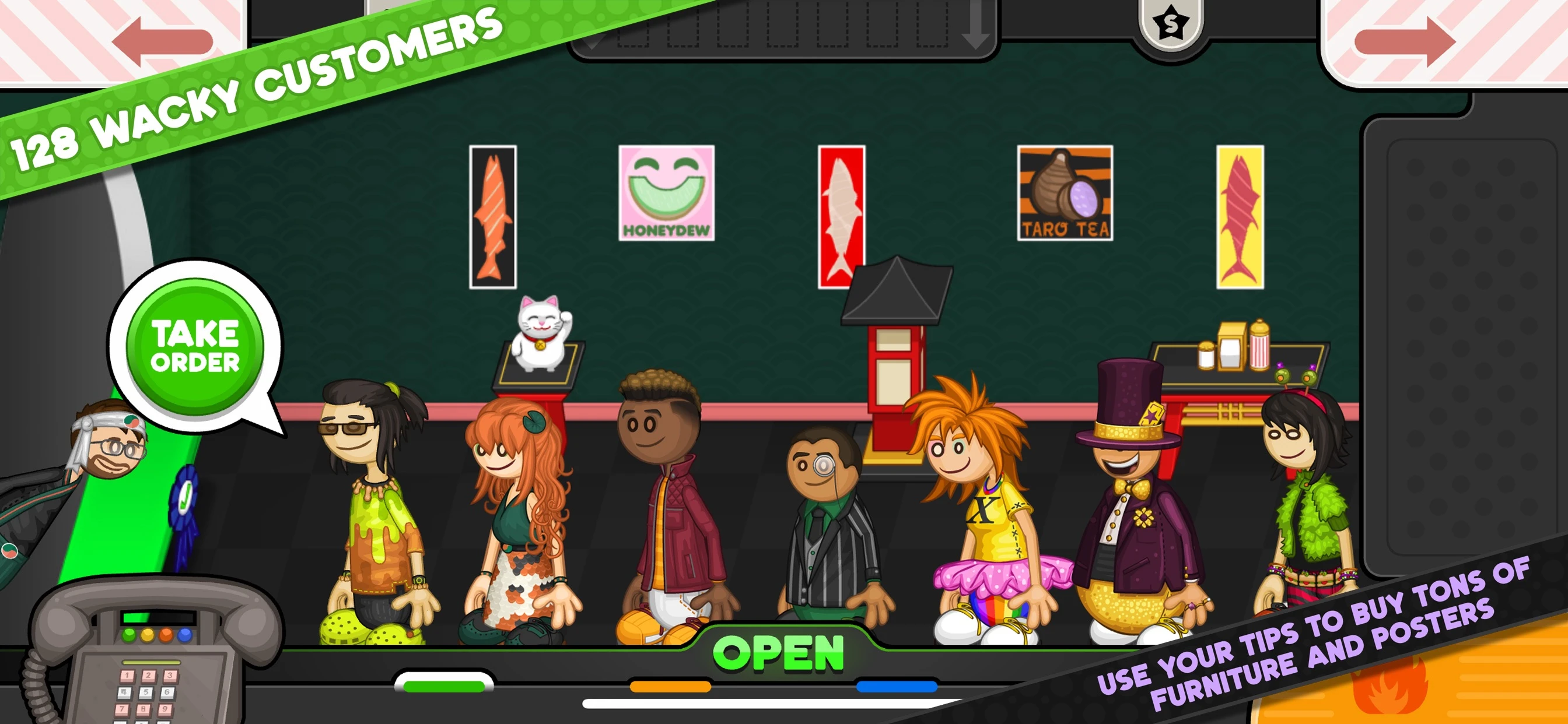 Papa's Sushiria To Go! app store screenshot 2 — Games (iOS)