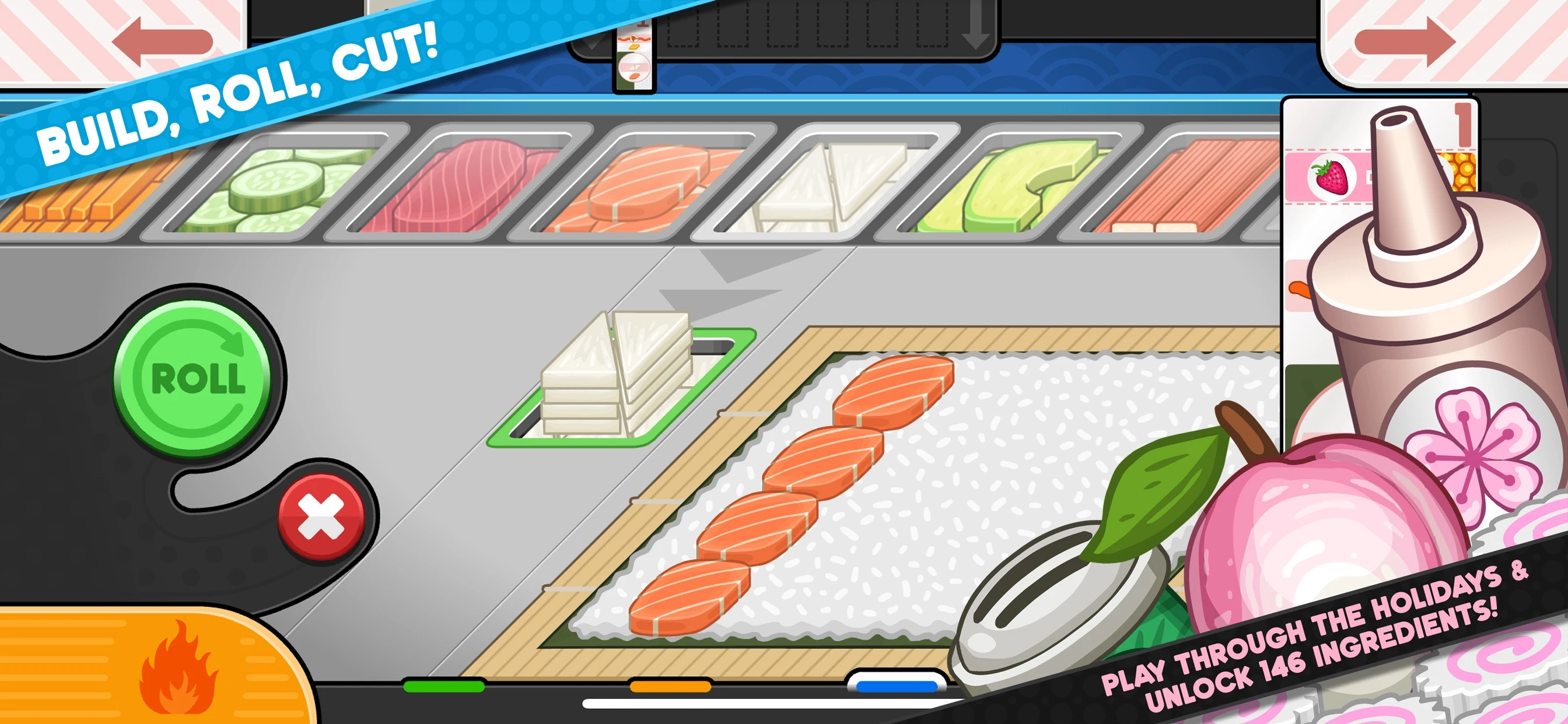 Papa's Sushiria To Go! app store screenshot 4 — Games (iOS)