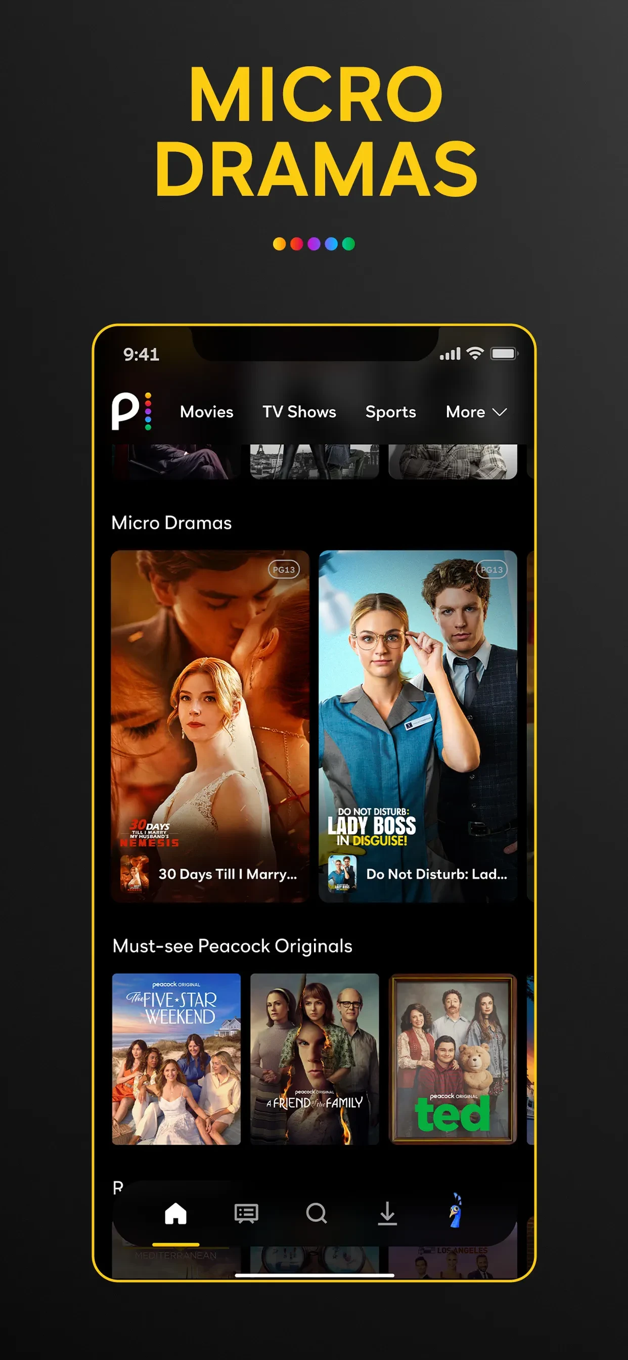 Peacock TV: Stream TV & Movies app store screenshot 6 — Entertainment (iOS)