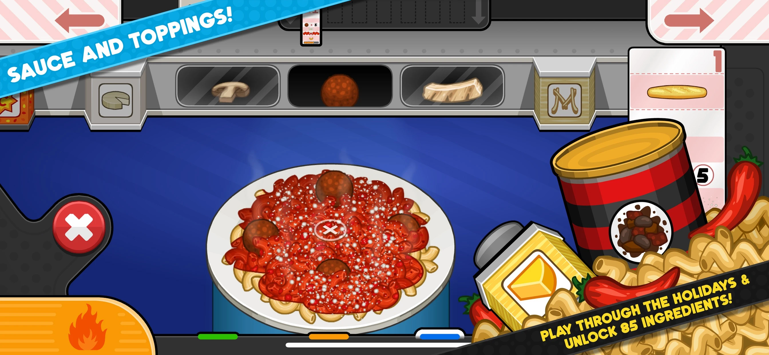Papa's Pastaria To Go! app store screenshot 4 — Games (iOS)