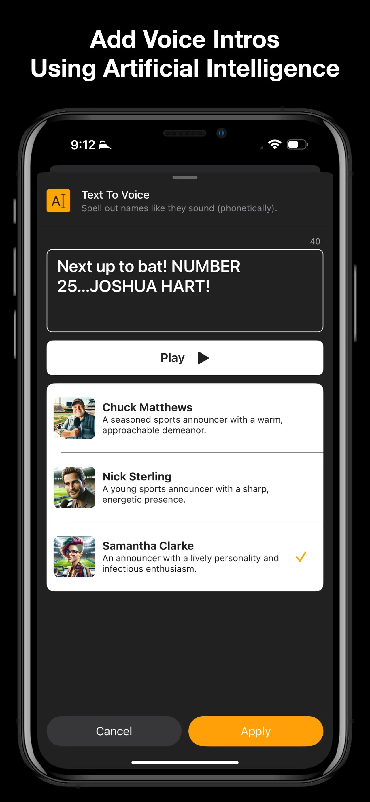 Next Batter Up: Walk-Up Music app store screenshot 1 — Sports (iOS)