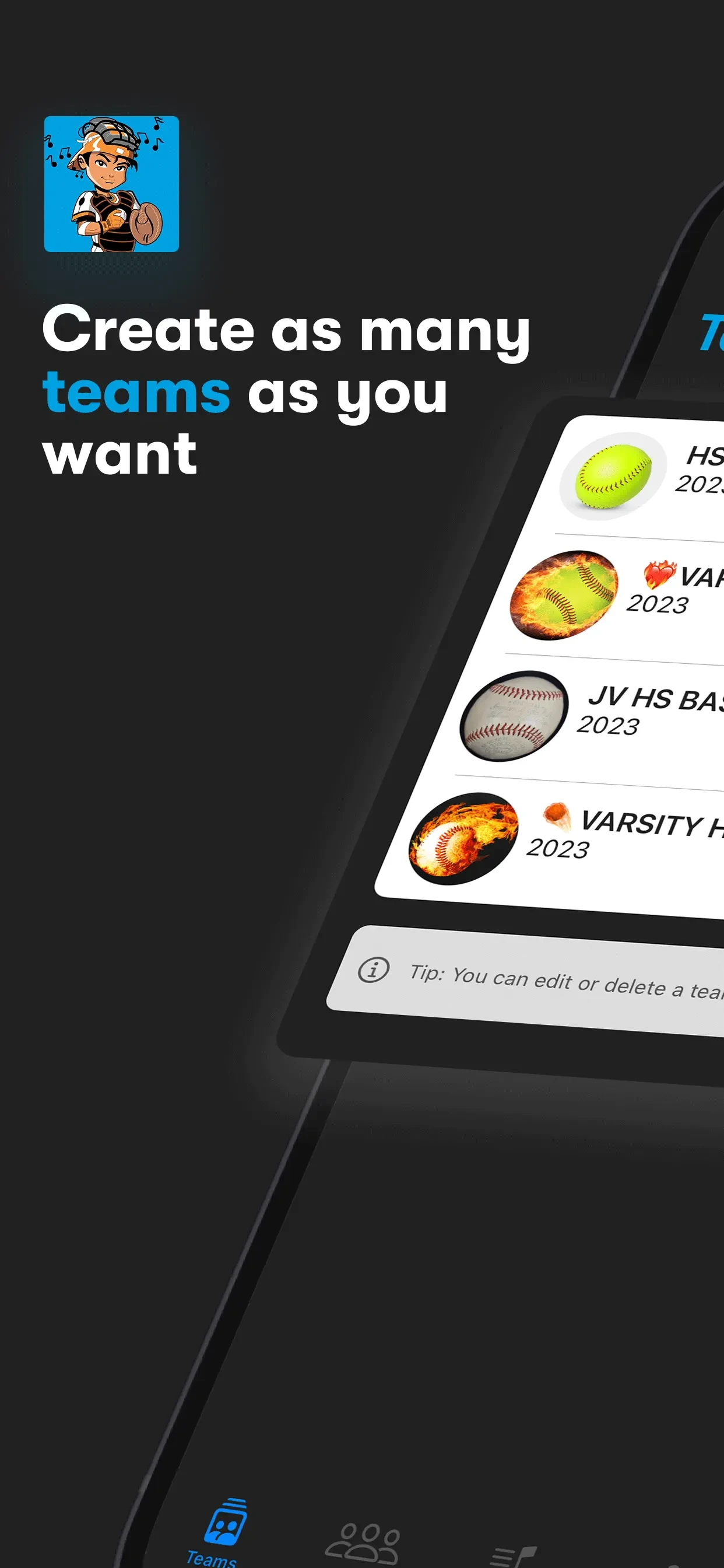Next Batter Up: Walk-Up Music app store screenshot 3 — Sports (iOS)