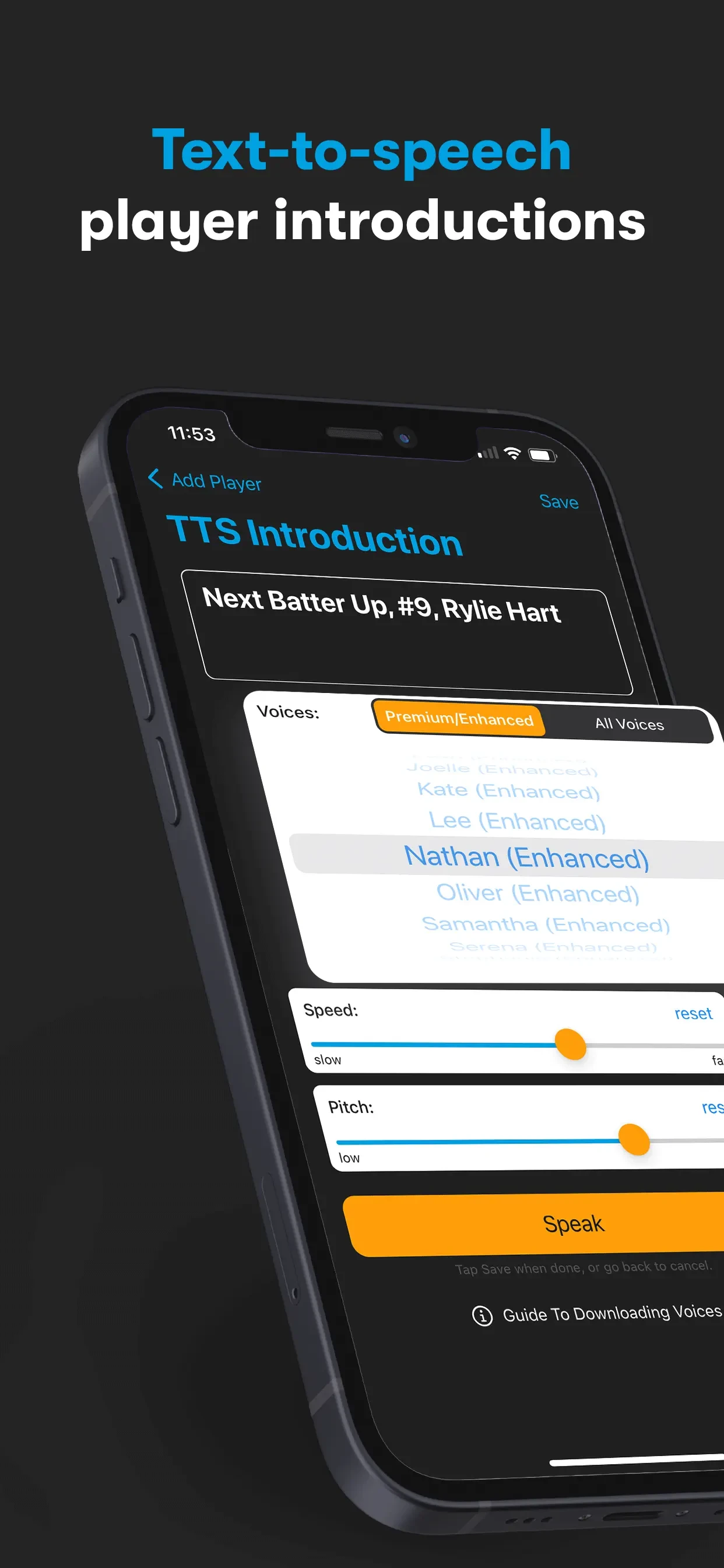 Next Batter Up: Walk-Up Music app store screenshot 5 — Sports (iOS)