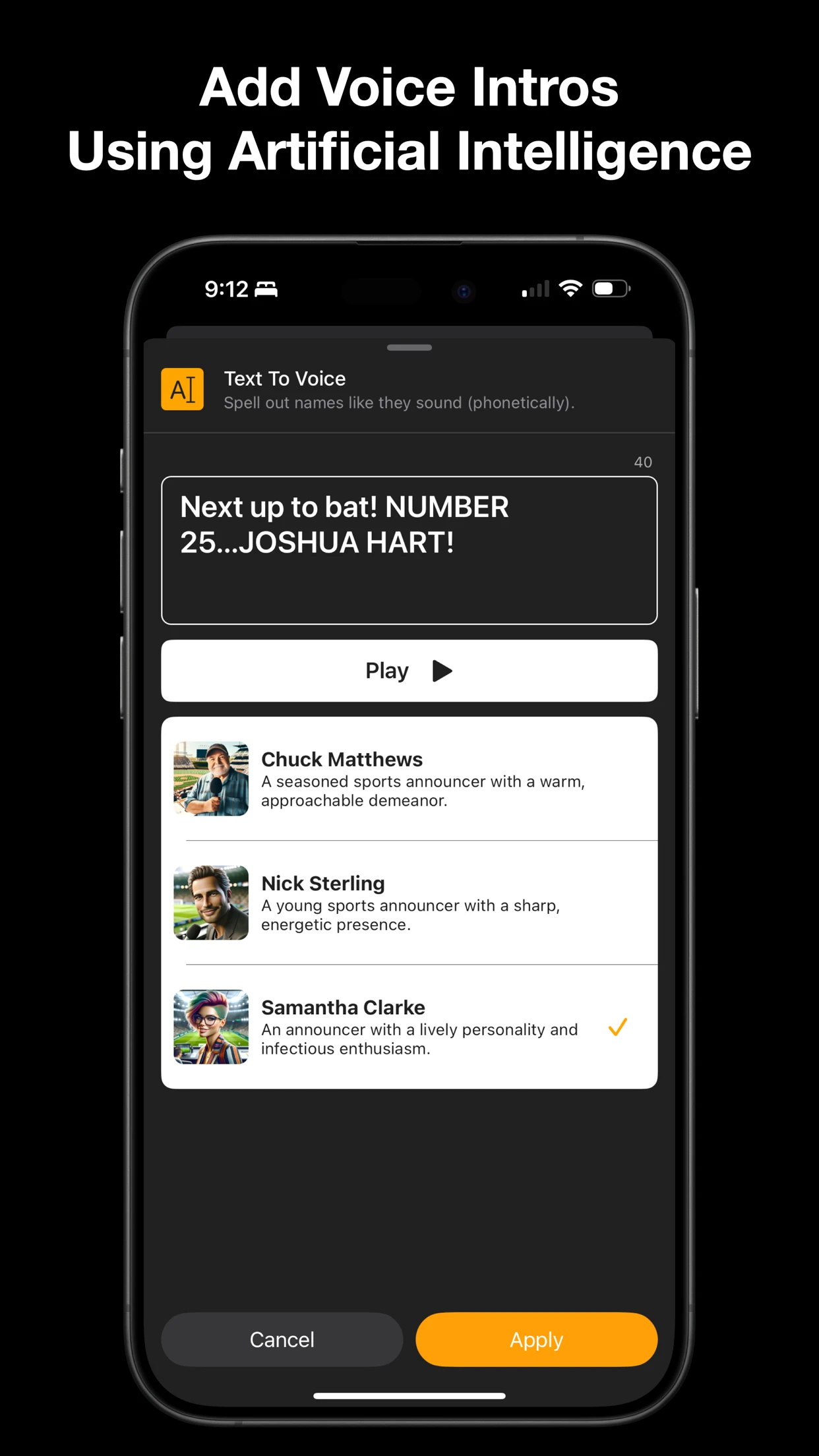Next Batter Up: Walk-Up Music app store screenshot 1 — Sports (iOS)