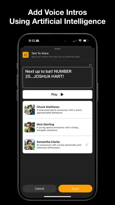 Next Batter Up: Walk-Up Music app store screenshot 1 — Sports (iOS)