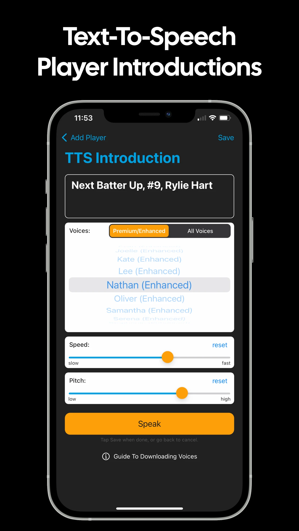 Next Batter Up: Walk-Up Music app store screenshot 6 — Sports (iOS)