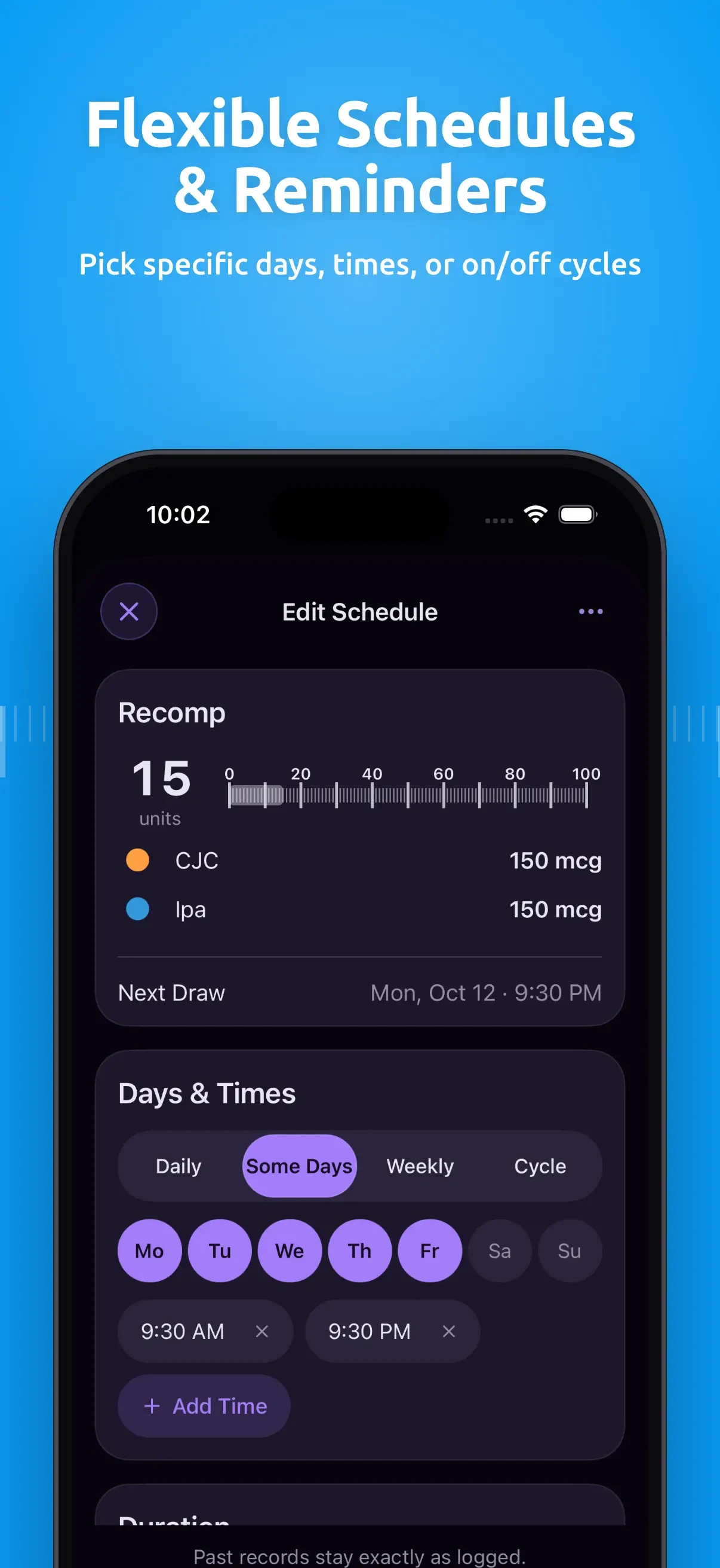 PepCalc: Peptide Calculator app store screenshot 3 — Health & Fitness (iOS)