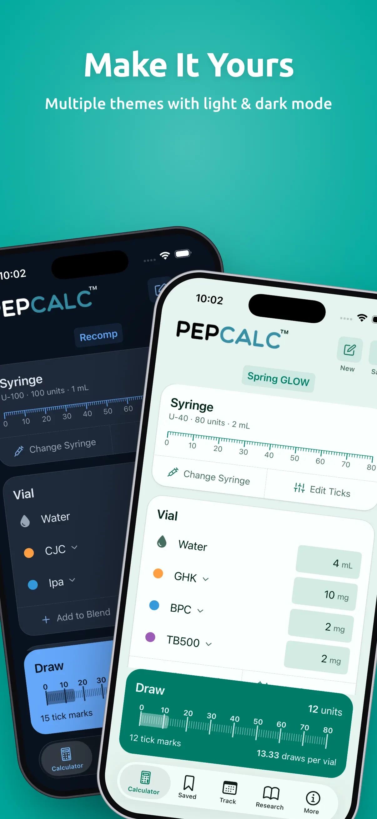 PepCalc: Peptide Calculator app store screenshot 5 — Health & Fitness (iOS)