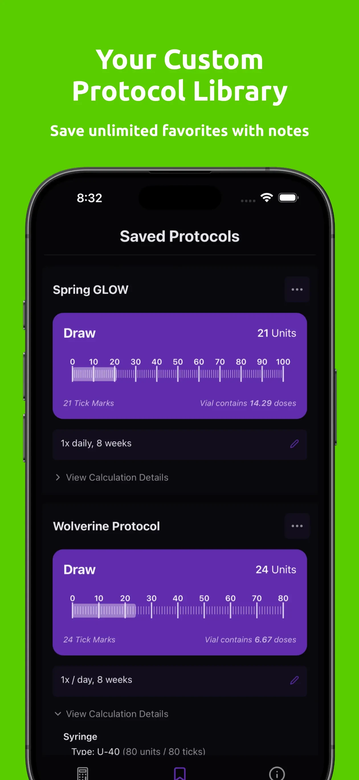 PepCalc: Peptide Calculator app store screenshot 4 — Health & Fitness (iOS)