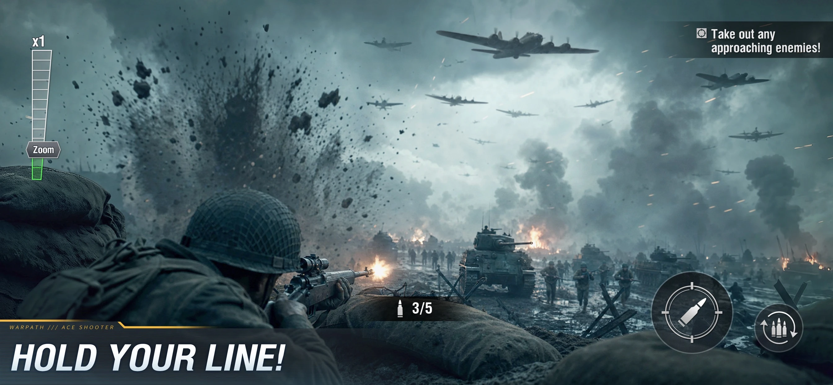 Warpath: Ace Shooter app store screenshot 3 — Games (iOS)