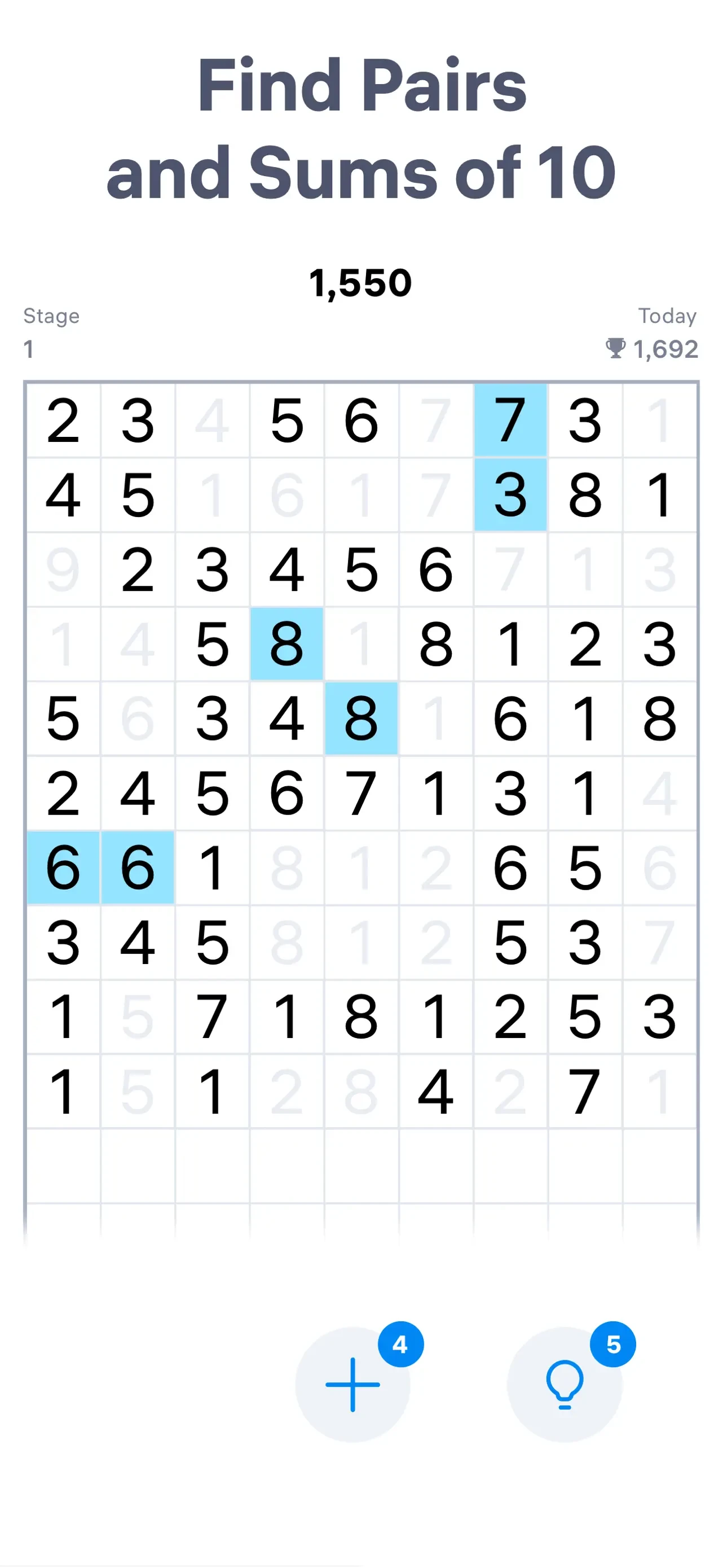 Number Match - Numbers Game app store screenshot 2 — Games (iOS)