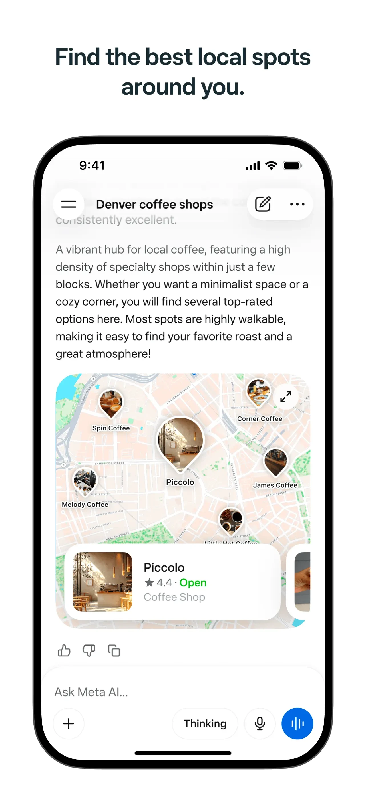 Meta AI app store screenshot 2 — Productivity (iOS)