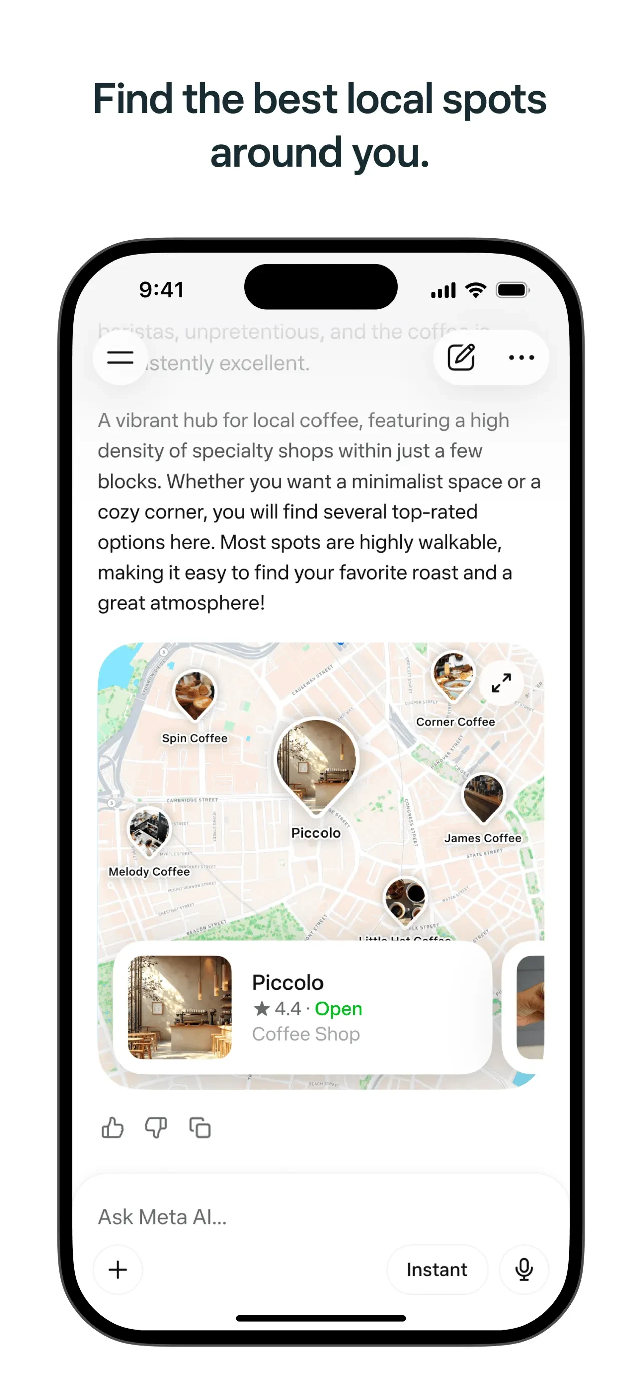 Meta AI app store screenshot 2 — Productivity (iOS)
