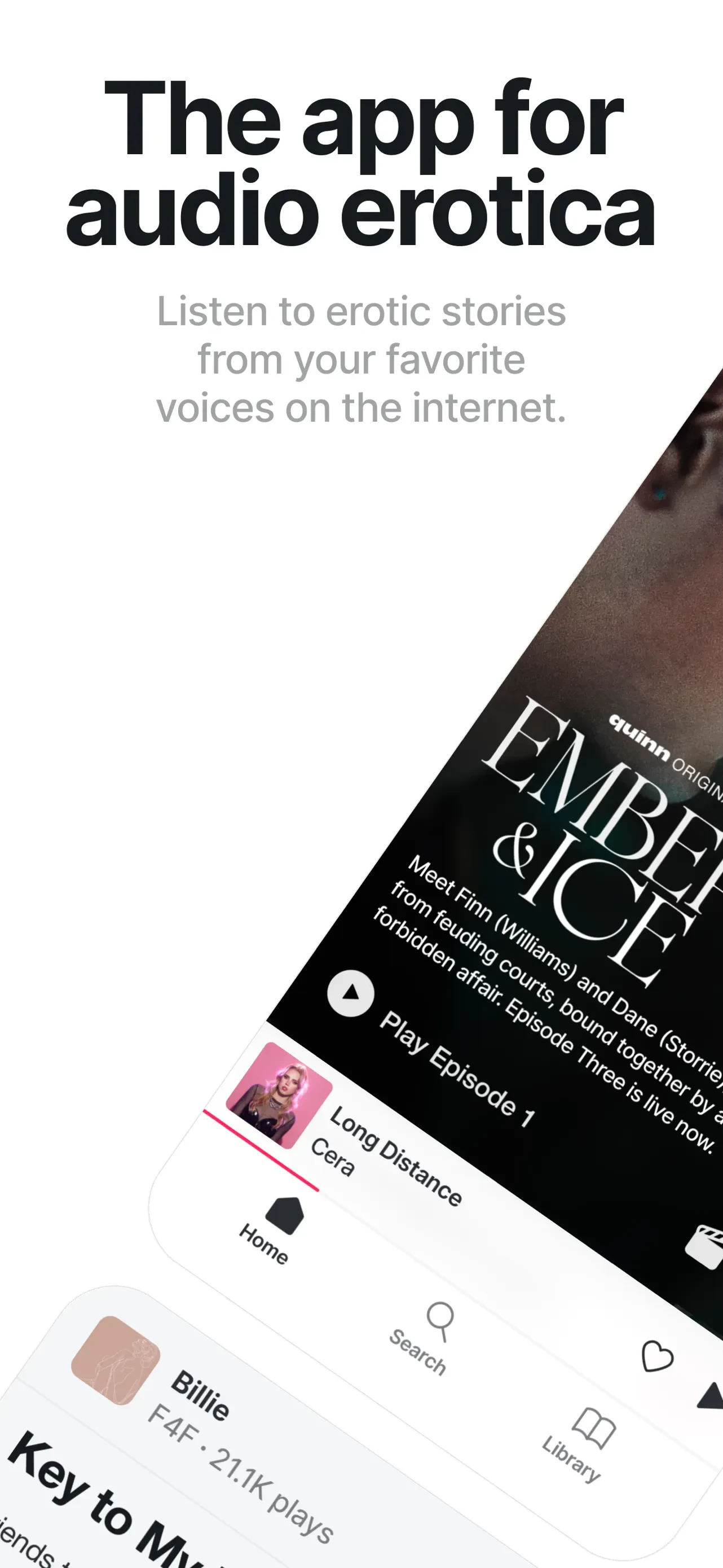 Quinn - Audio Stories app store screenshot 1 — Entertainment (iOS)