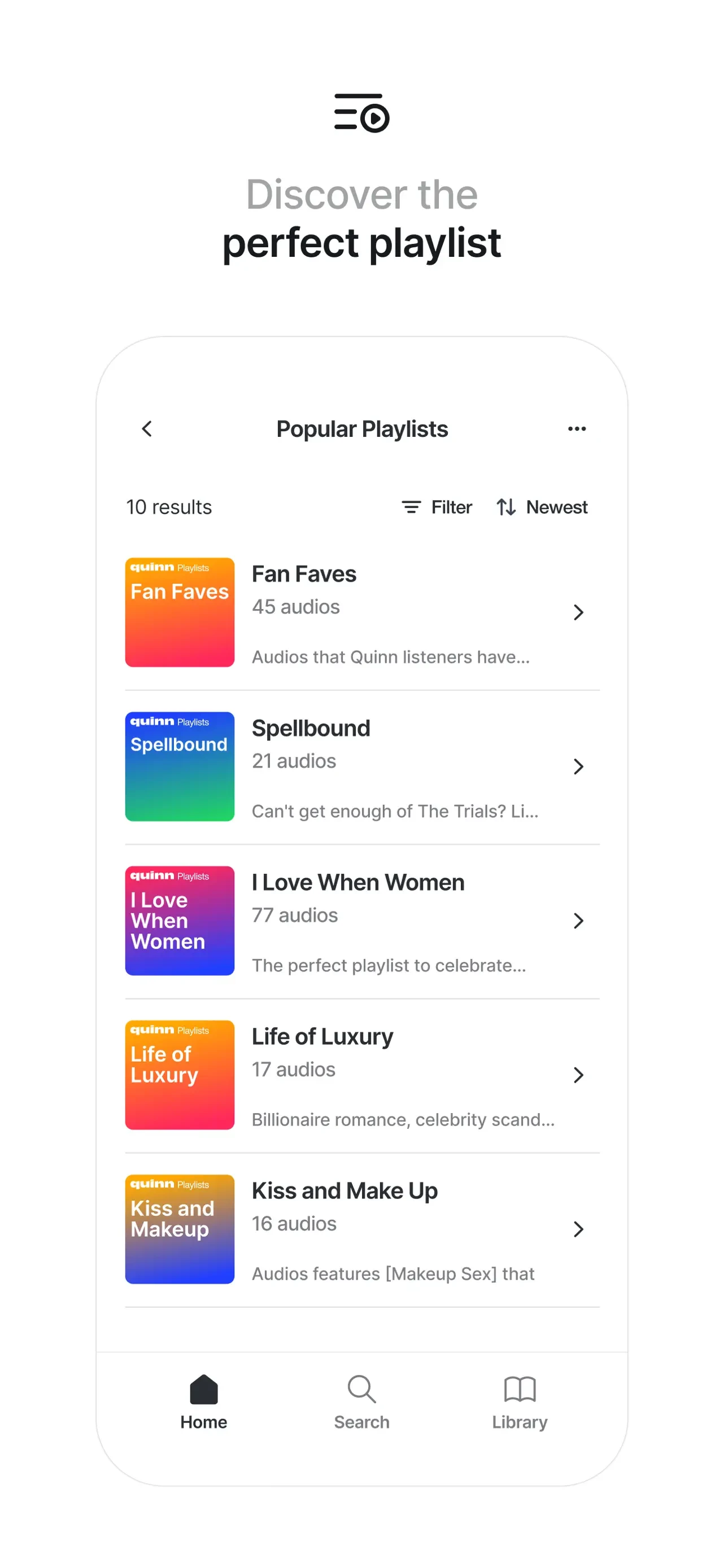 Quinn - Audio Stories app store screenshot 5 — Entertainment (iOS)