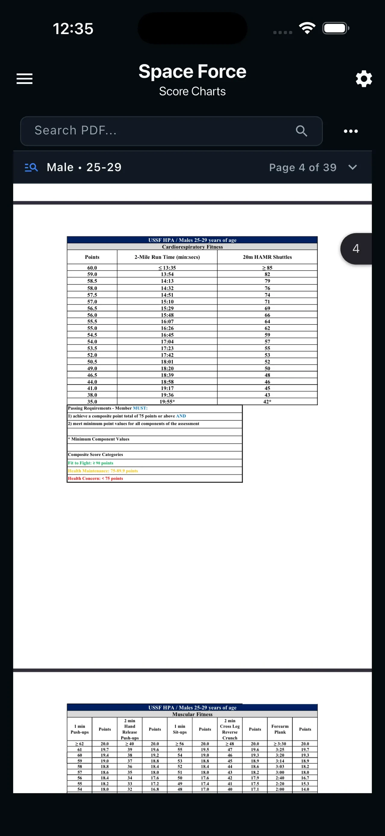 Air & Space Fitness Calculator app store screenshot 9 — Health & Fitness (iOS)