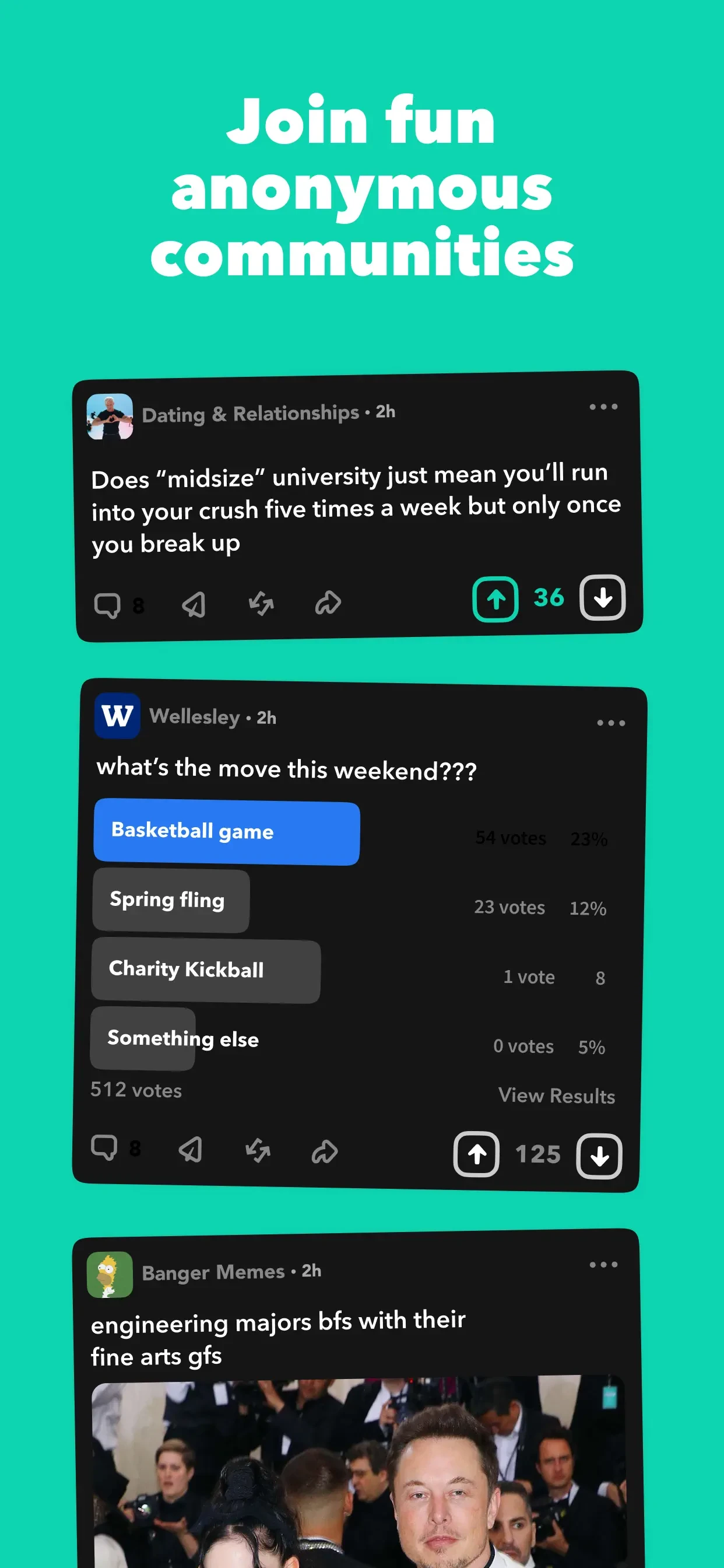 Yik Yak app store screenshot 1 — Unknown (iOS)