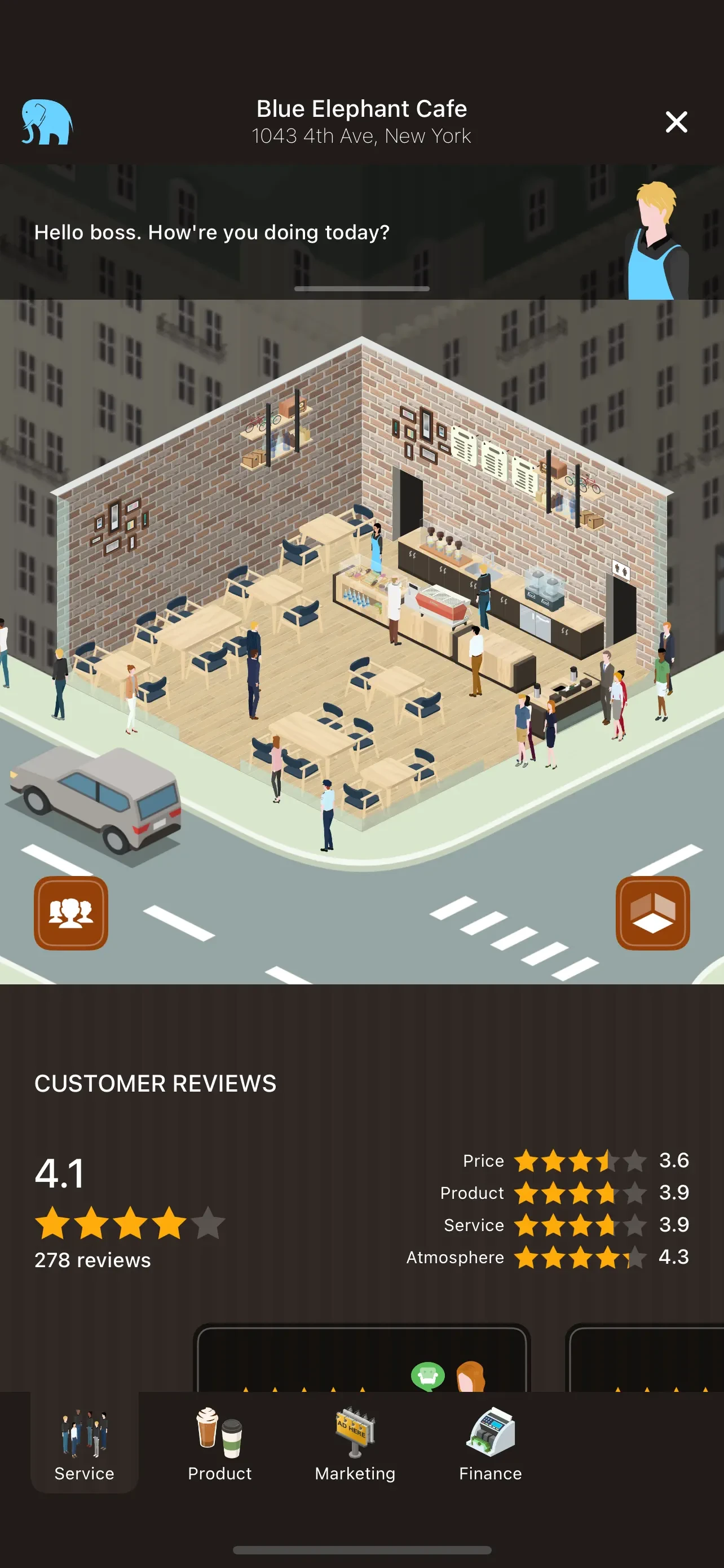 Coffee Inc 2 app store screenshot 4 — Games (iOS)