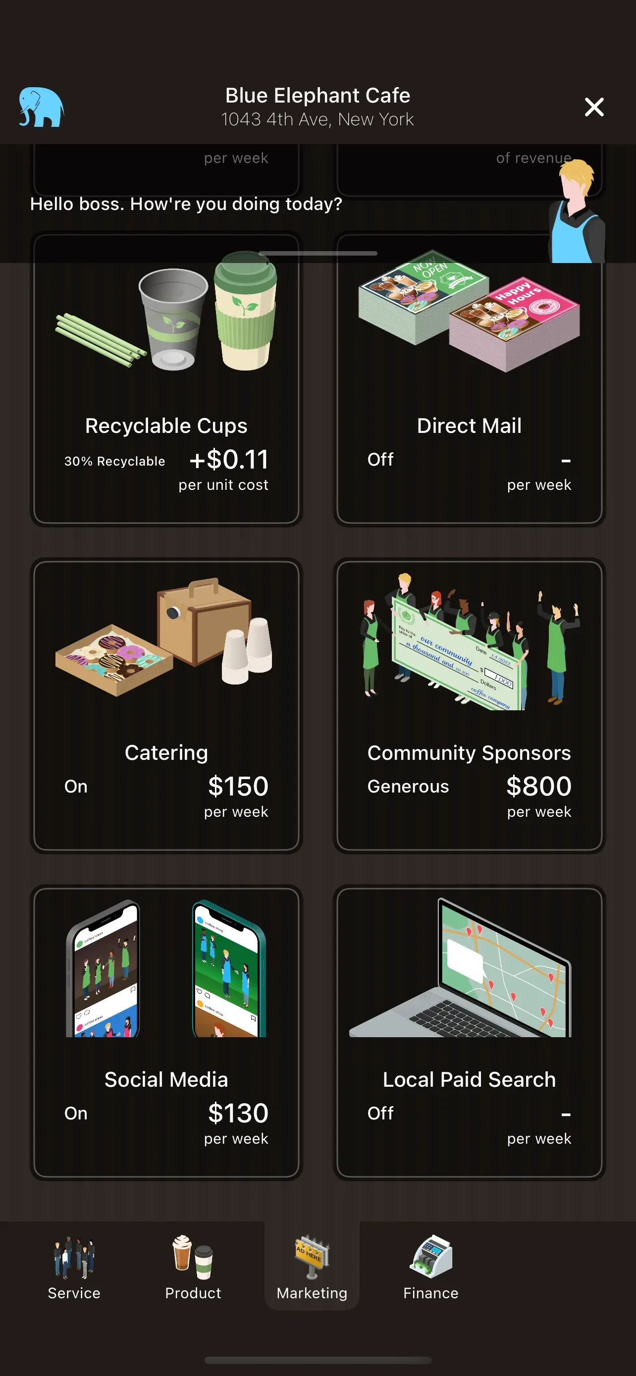Coffee Inc 2 app store screenshot 5 — Games (iOS)