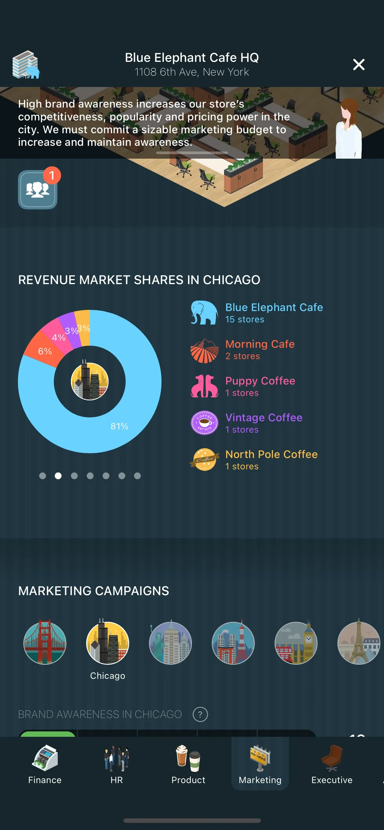 Coffee Inc 2 app store screenshot 8 — Games (iOS)