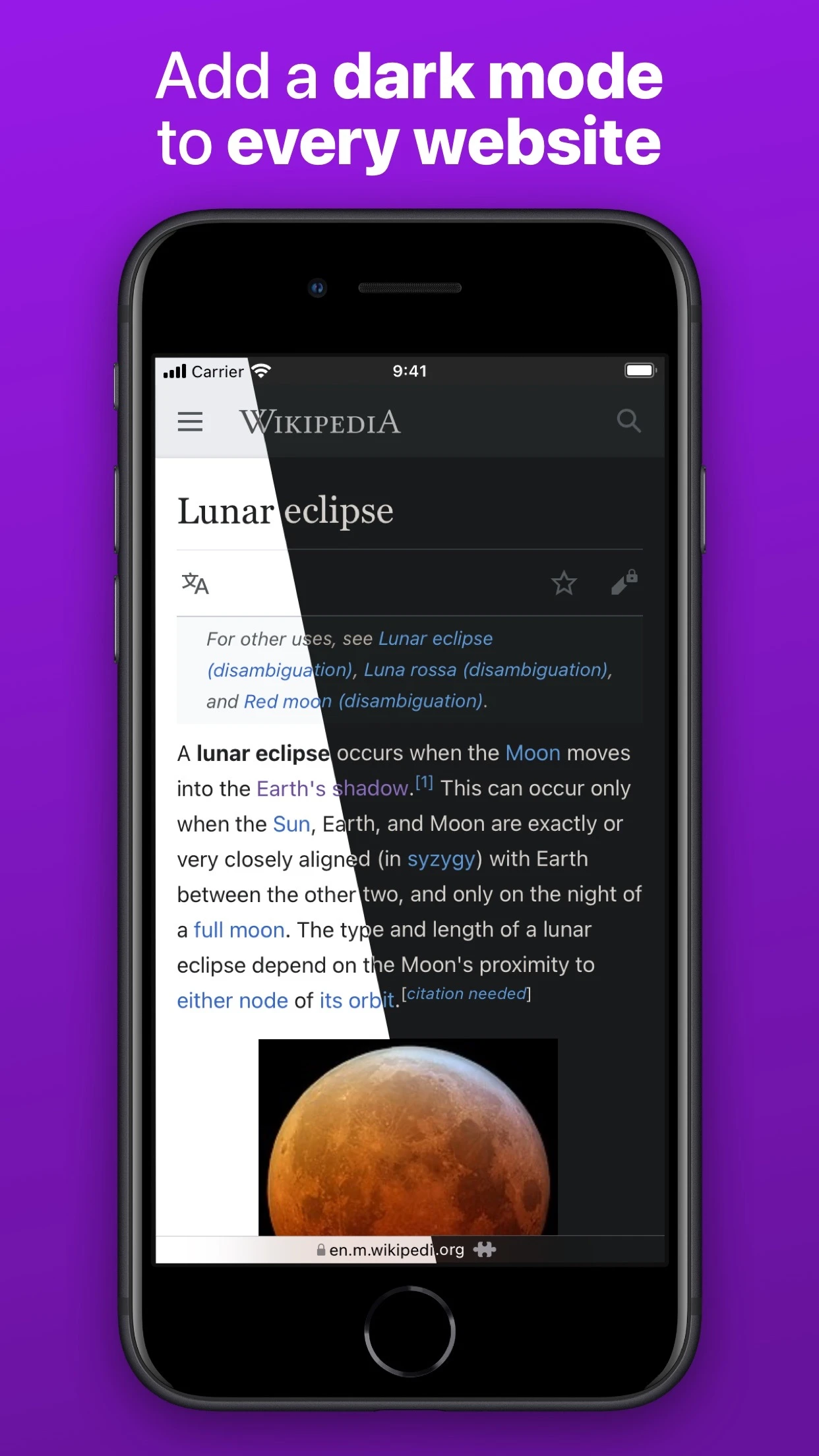 Noir - Dark Mode for Safari app store screenshot 1 — Utilities (iOS)