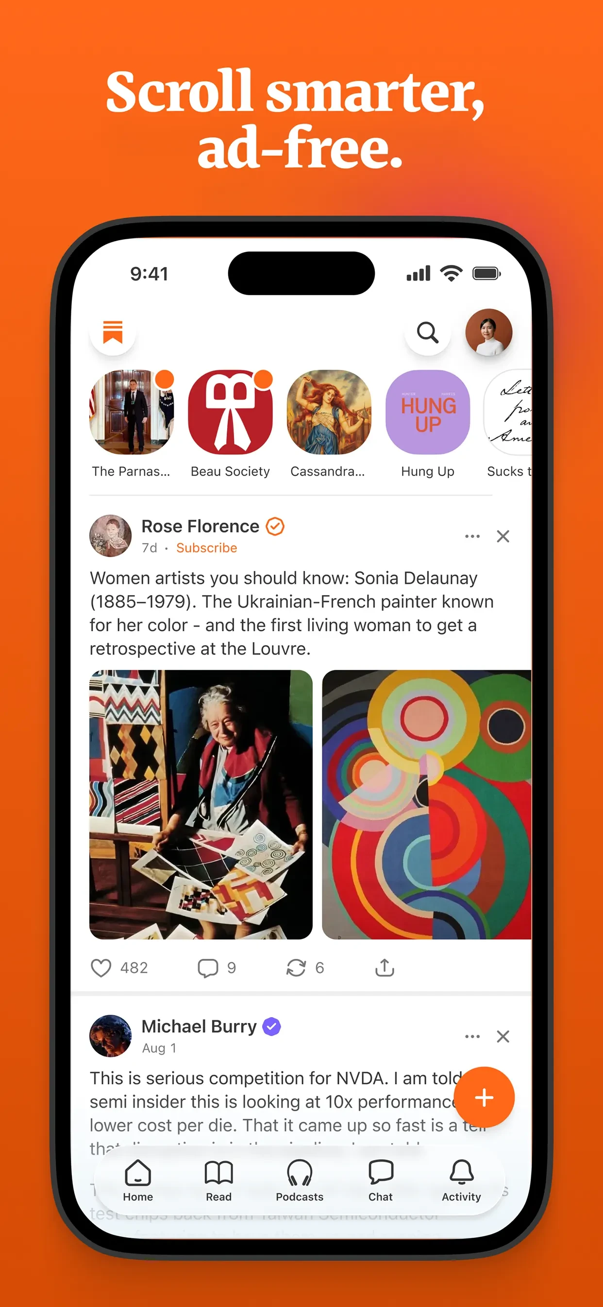 Substack app store screenshot 2 — News (iOS)