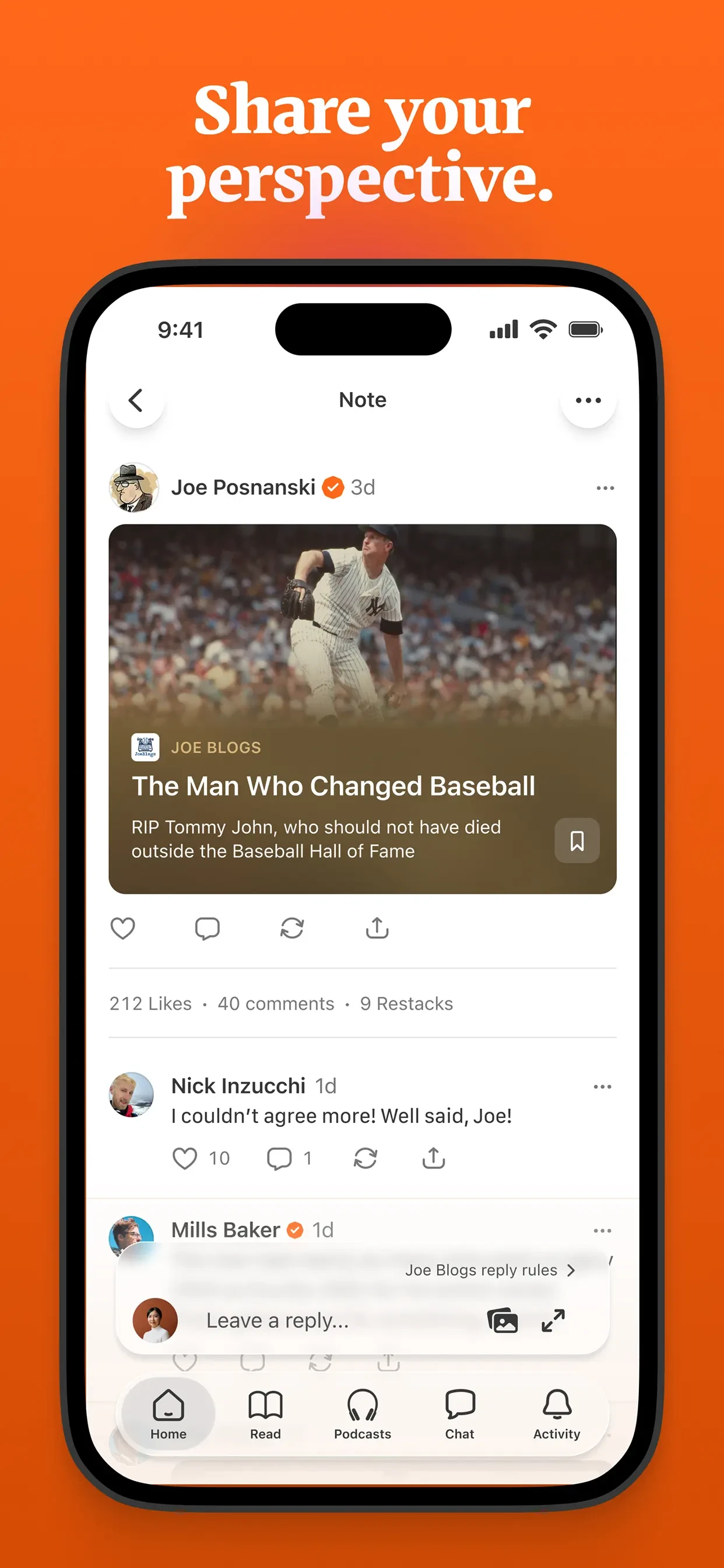 Substack app store screenshot 6 — News (iOS)