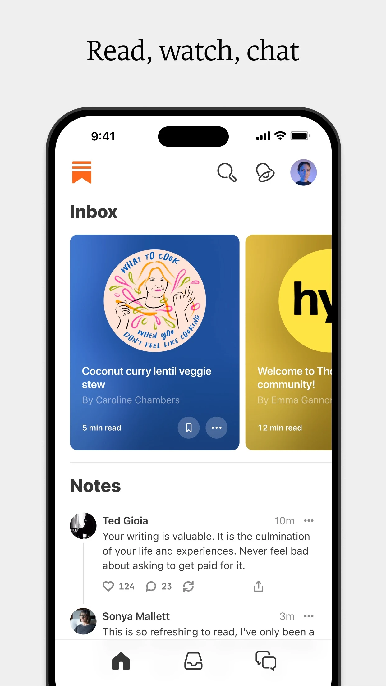 Substack app store screenshot 1 — News (iOS)