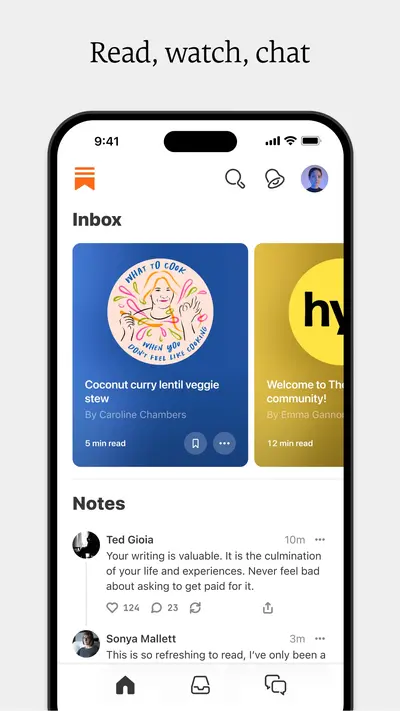 Substack app store screenshot 1 — News (iOS)