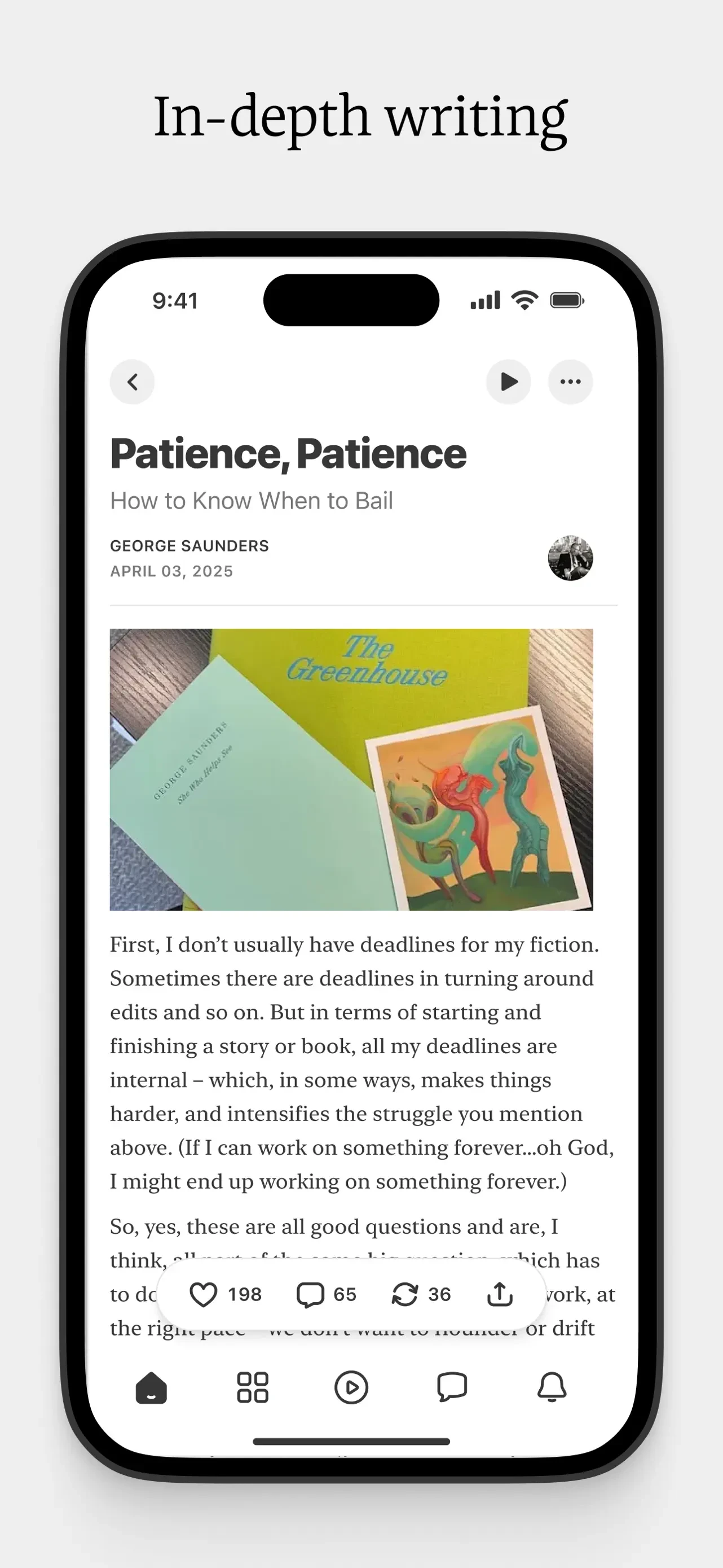 Substack app store screenshot 2 — News (iOS)