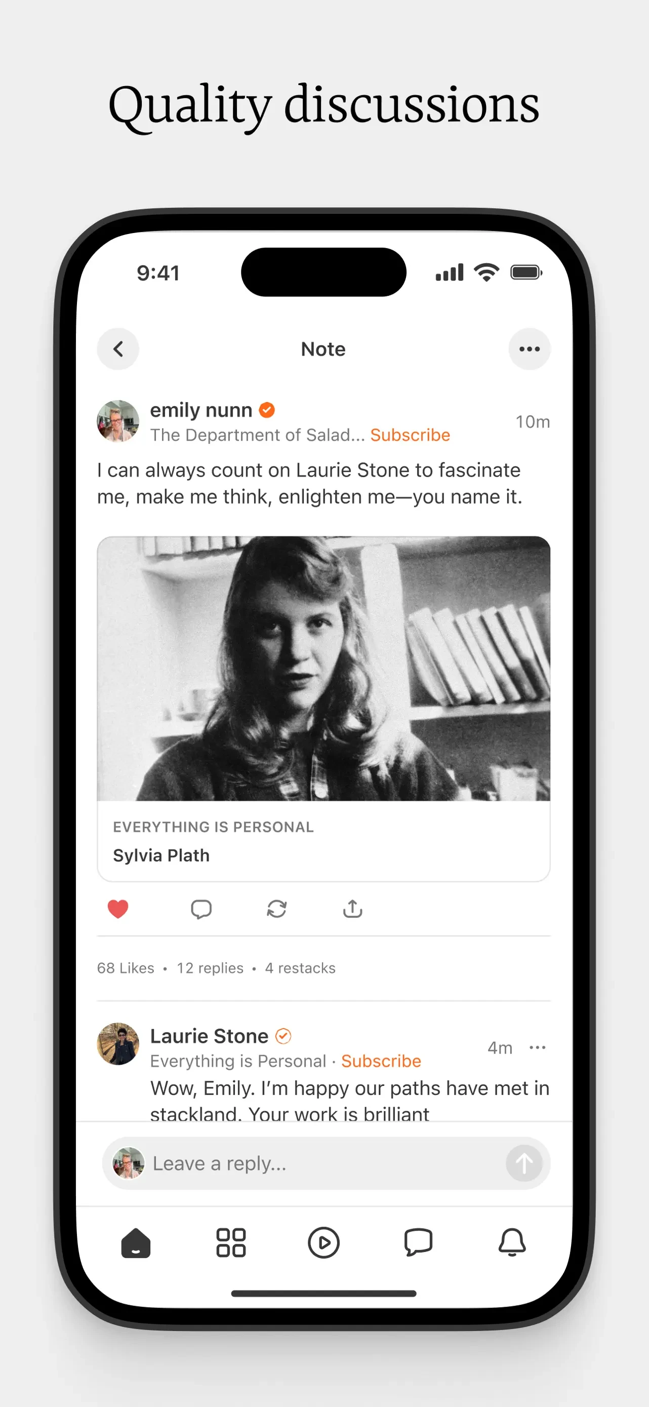 Substack app store screenshot 5 — News (iOS)
