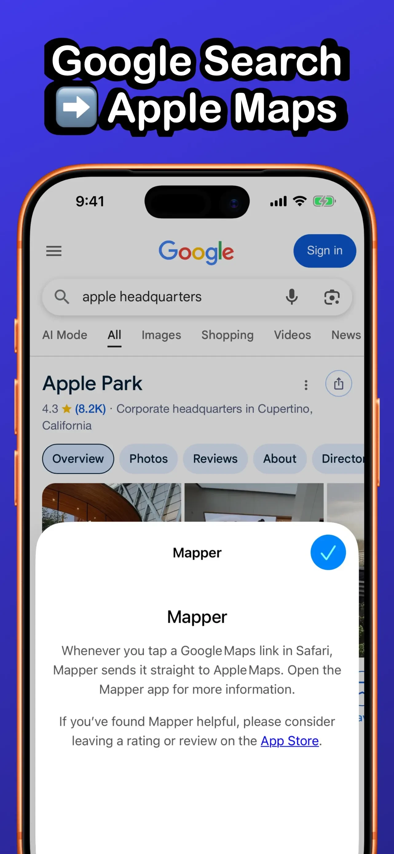 Mapper for Safari app store screenshot 1 — Utilities (iOS)