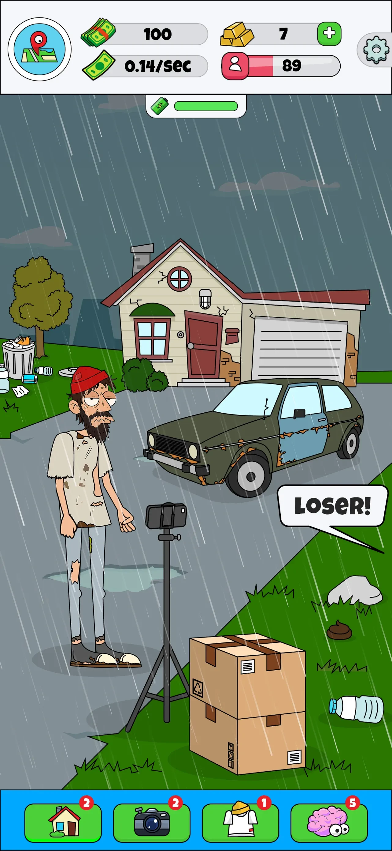Lamar - Idle Vlogger app store screenshot 1 — Games (iOS)