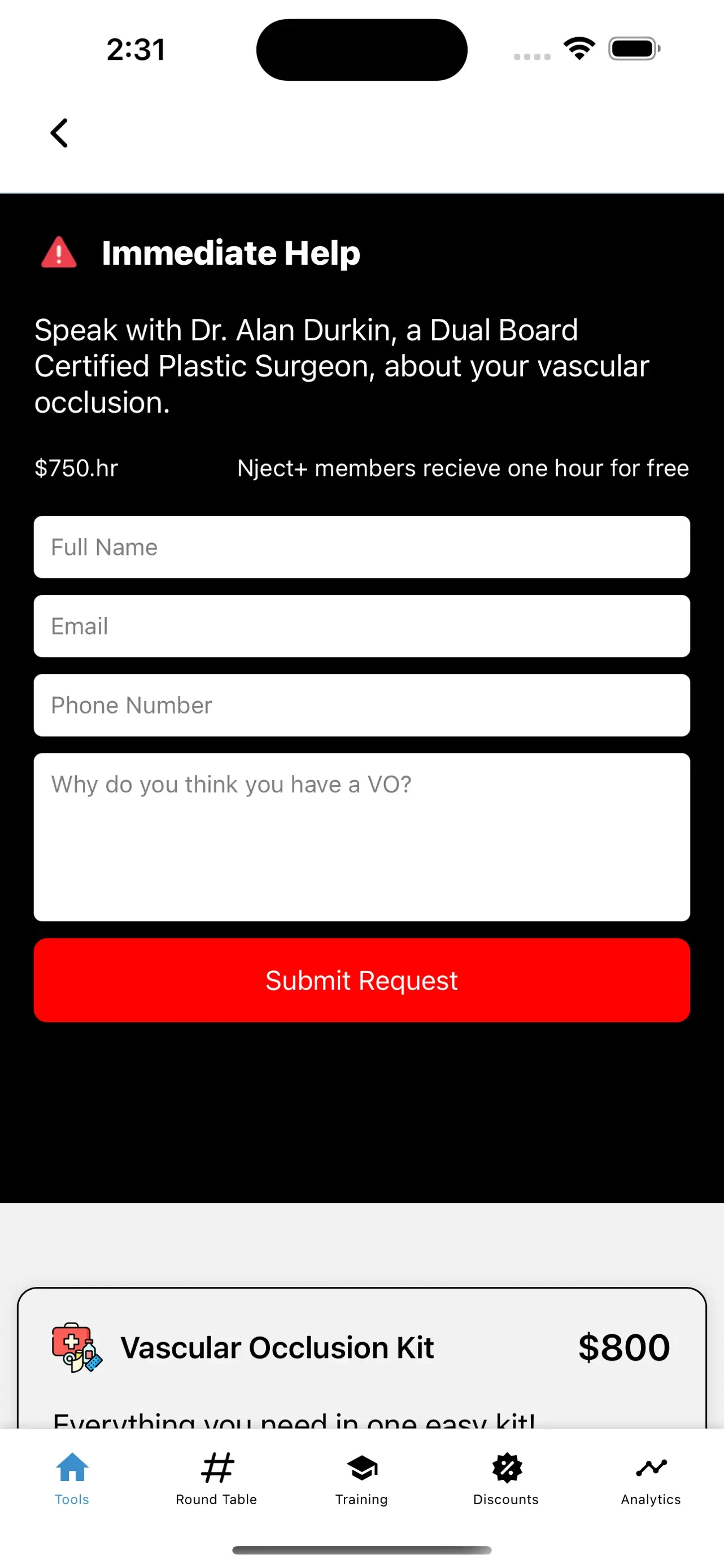 Nject app store screenshot 2 — Medical (iOS)