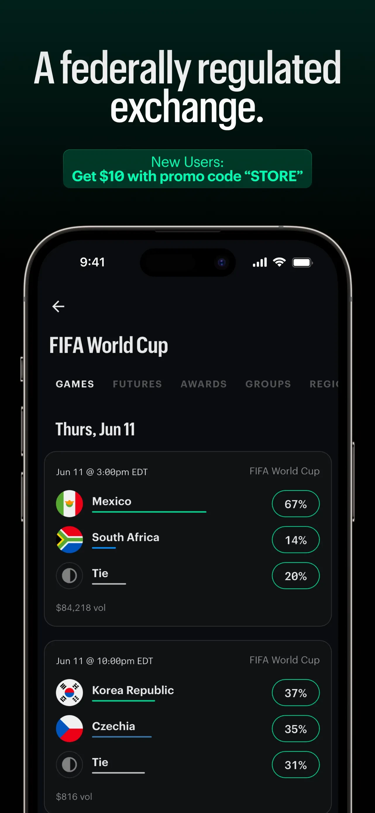 Kalshi: Trade the World Cup app store screenshot 2 — Finance (iOS)