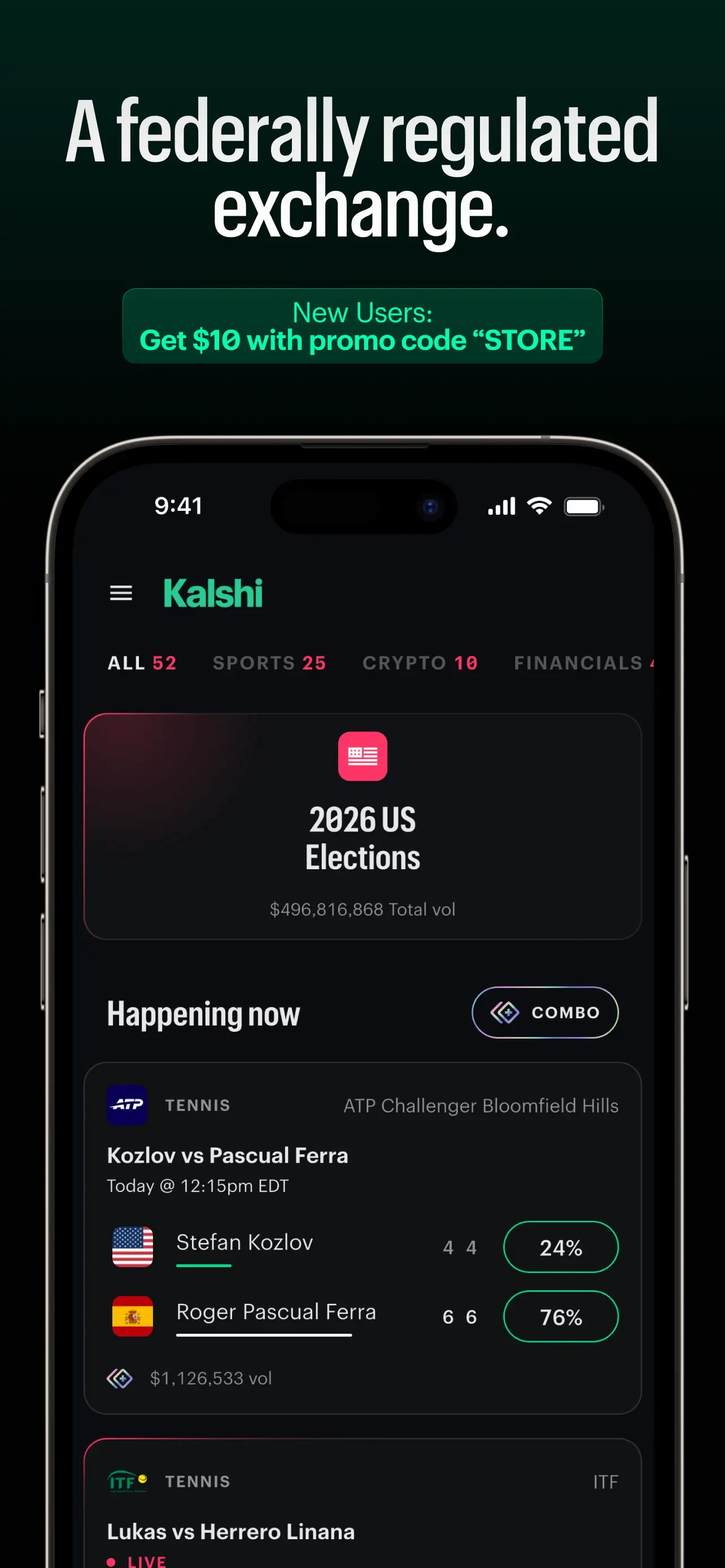 Kalshi: Trade Events & Sports app store screenshot 2 — Finance (iOS)