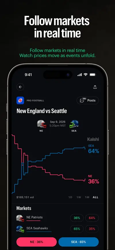 Kalshi: Trade Football & more app store screenshot 3 — Finance (iOS)
