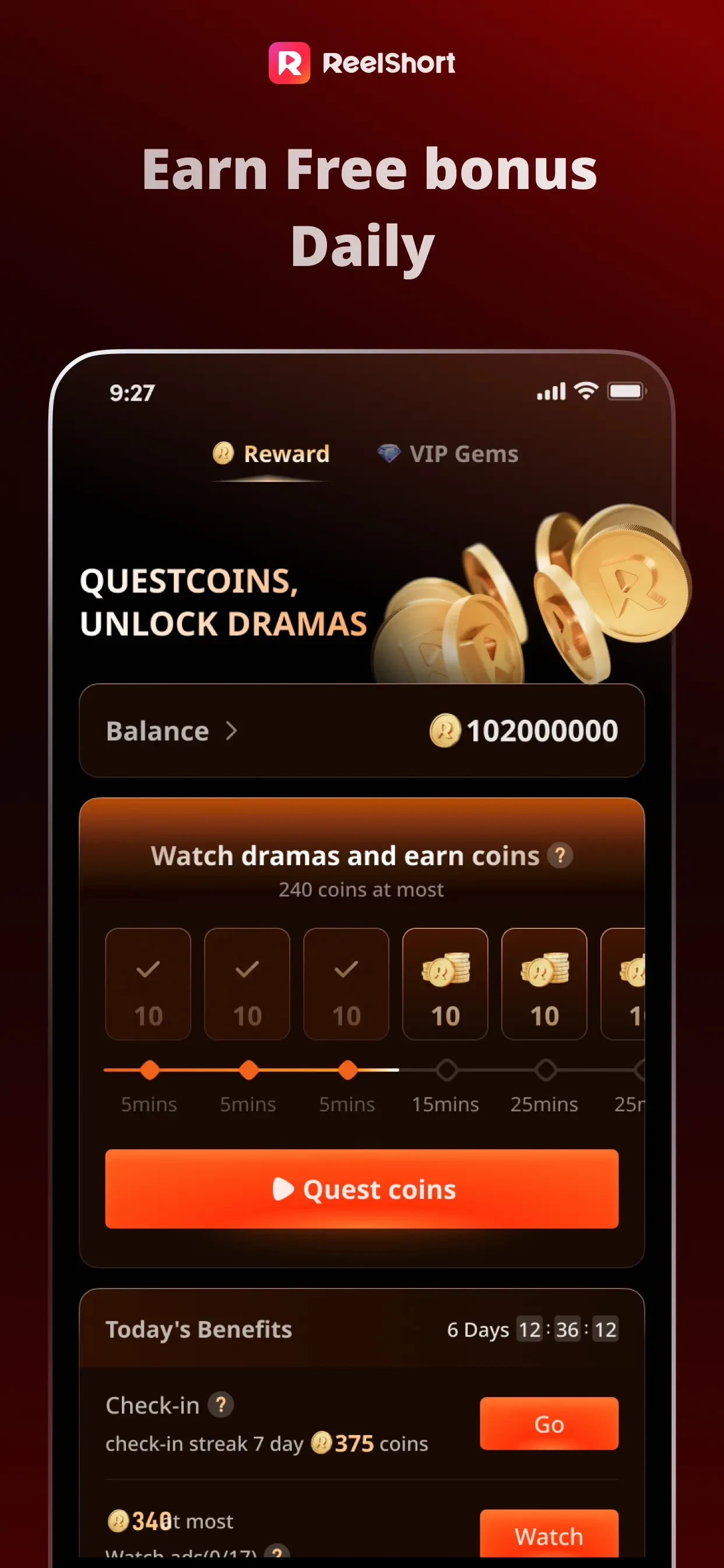 ReelShort - Stream Drama & TV app store screenshot 6 — Unknown (iOS)