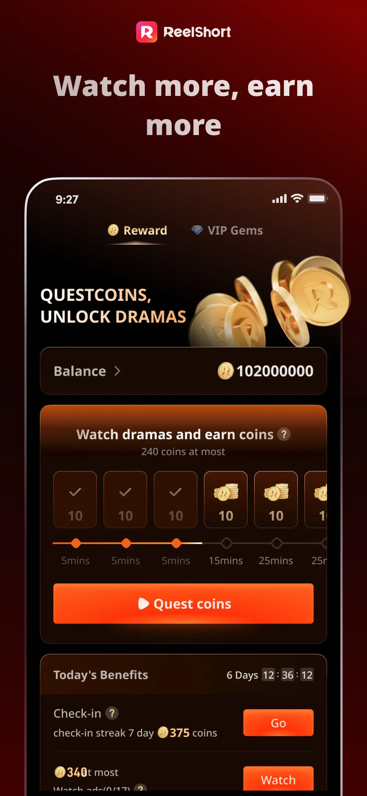 ReelShort - Stream Drama & TV app store screenshot 6 — Unknown (iOS)