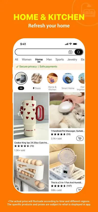 Temu: Shop Like a Billionaire app store screenshot 3 — Shopping (iOS)