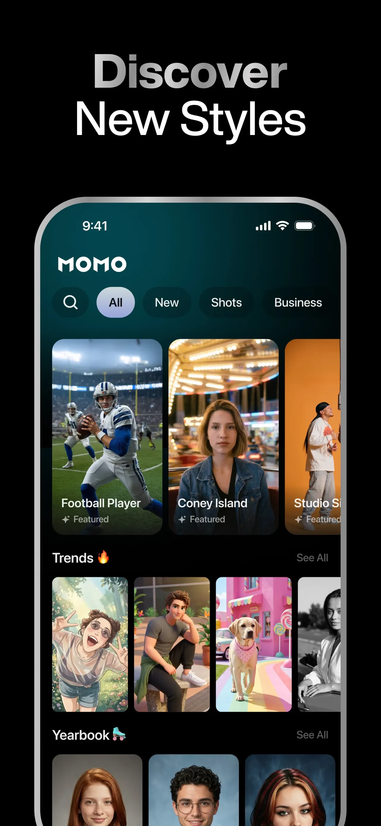 Momo: AI Photo & Video Maker app store screenshot 8 — Unknown (iOS)