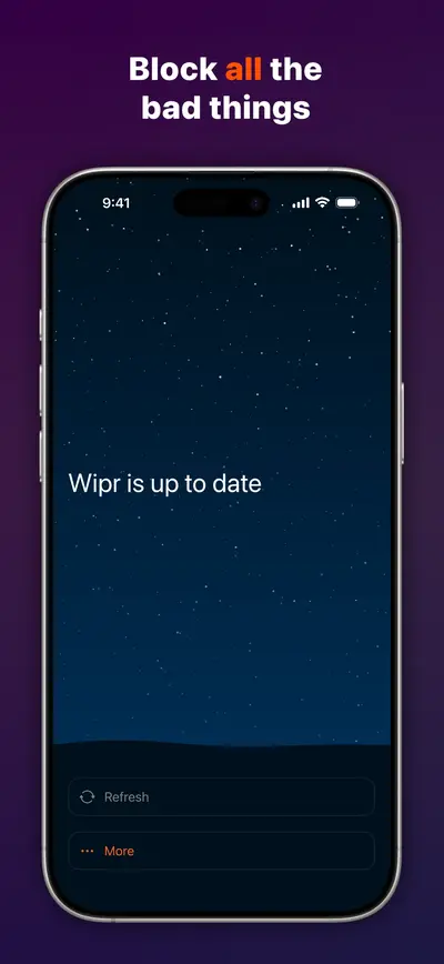 Wipr 2 app store screenshot 1 — Utilities (iOS)