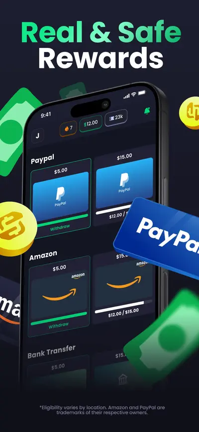 Freecash - Get Paid Real Money app store screenshot 1 — Entertainment (iOS)