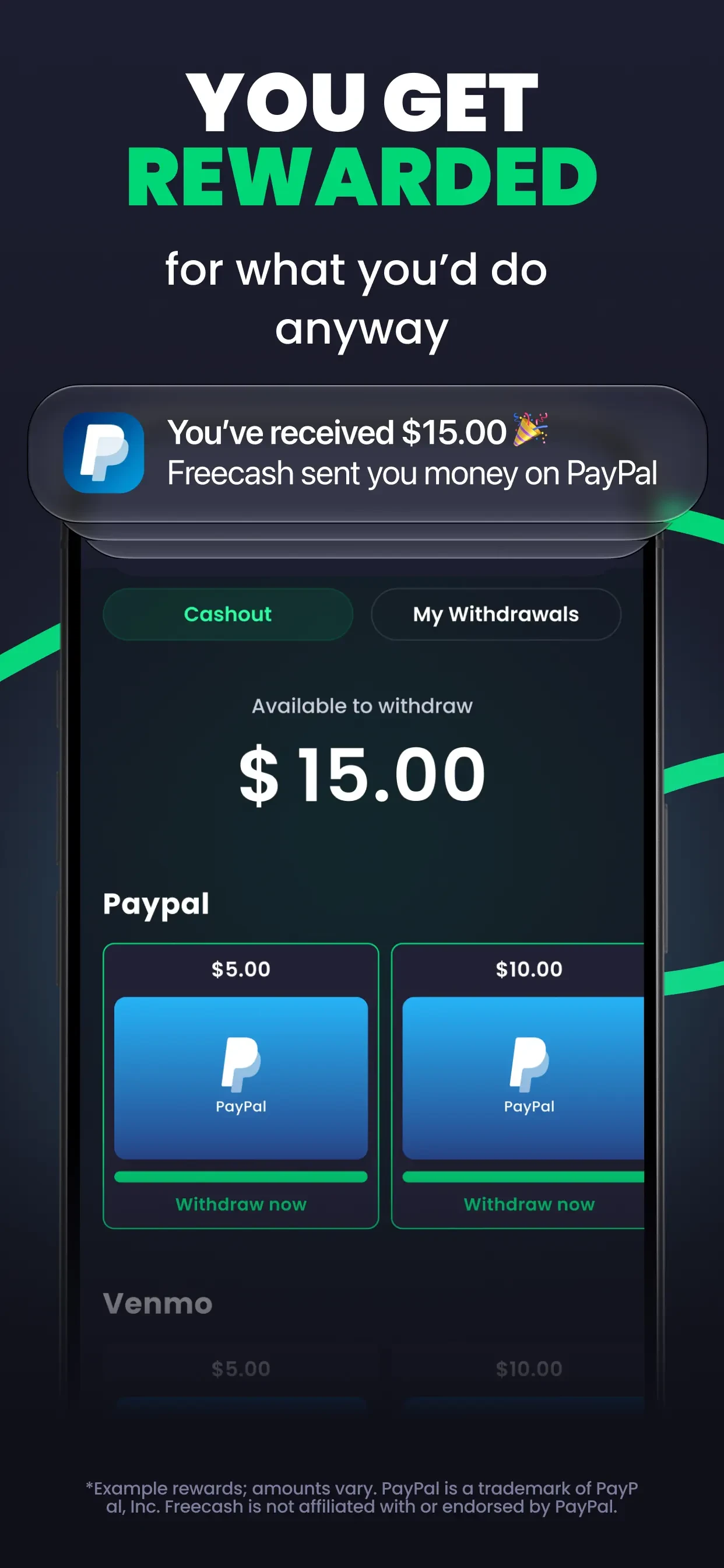 Freecash - Get Paid Real Money app store screenshot 5 — Entertainment (iOS)