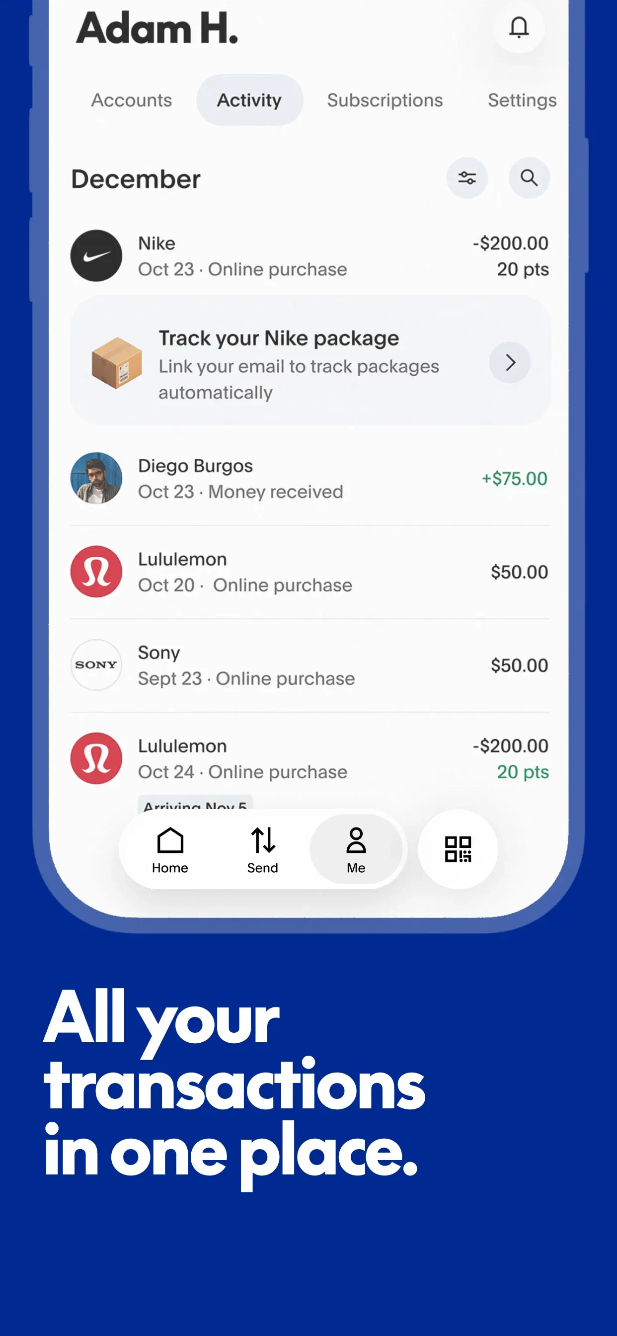PayPal - Pay, Send, Save app store screenshot 7 — Finance (iOS)